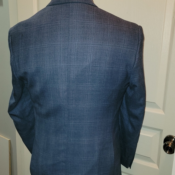 Blue Wool Plaid Blazer, NWOT - Picture 5 of 7